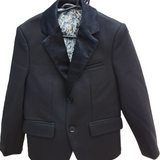 NOVE JERSEY JACKET W/ VELVET COLLAR(3-16Y)