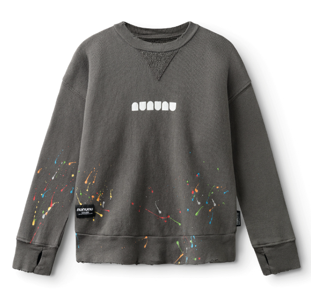 NUNUNU SPLASH OF COLOR SWEAT TOP(12M-9Y)