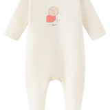 OUBON BLOCK PRINT GIRLS SET (3M-9M)