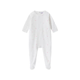 OUBON PINK HEART PRINT FOOTIE W/HAT (3M-9M)