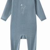 OUBON VELOUR BEAR PRINT BOYS SET (1M-9M)