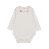 PELUCHE LS ONESIE BERRY EMB COLLAR (3M-24M)