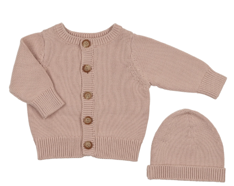 PELUCHE EMBOSSED KNIT CARDIGAN (3M-18M)