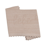 PELUCHE MELANGE SCALLOPPED STITCHING BLANKET(OS)