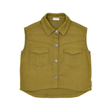 PETIT BLUSH DENIM WAISTCOAT (3-12Y)