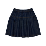 PETIT BLUSH DENIM MIDI RUFFLE SKIRT (2-12Y)