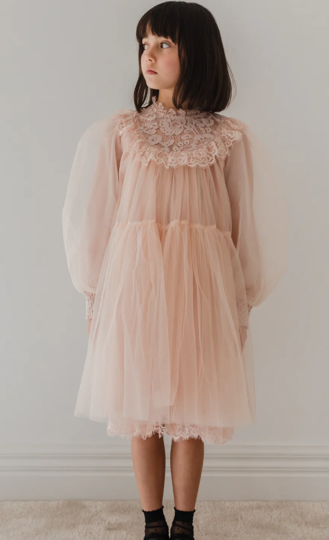 PETITE AMALIE FRENCH BABYDOLL TULLE DRESS(3-18Y)