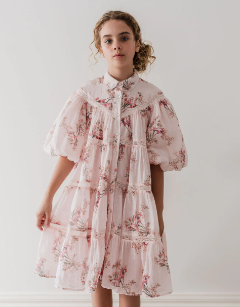PETITE AMALIE MIDI SHIRT DRESS W/BELT(10-18Y)