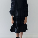 PETITE AMALIE POPLIN LACE RUFFLE DRESS(4-16Y)