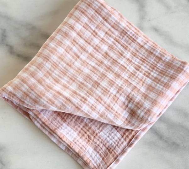 PETITE LAURE BABY SWADDLE GINGHAM