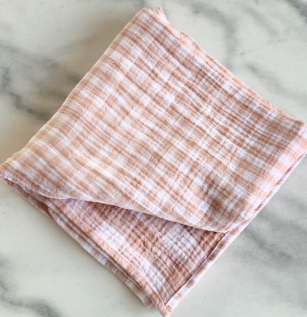 PETITE LAURE BABY SWADDLE GINGHAM