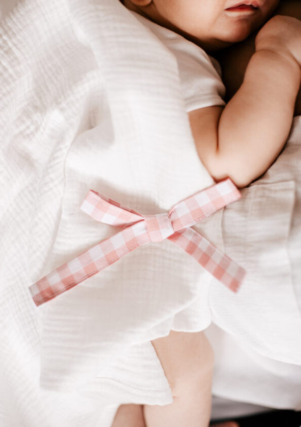 PETITE LAURE BABY SWADDLE GINGHAM