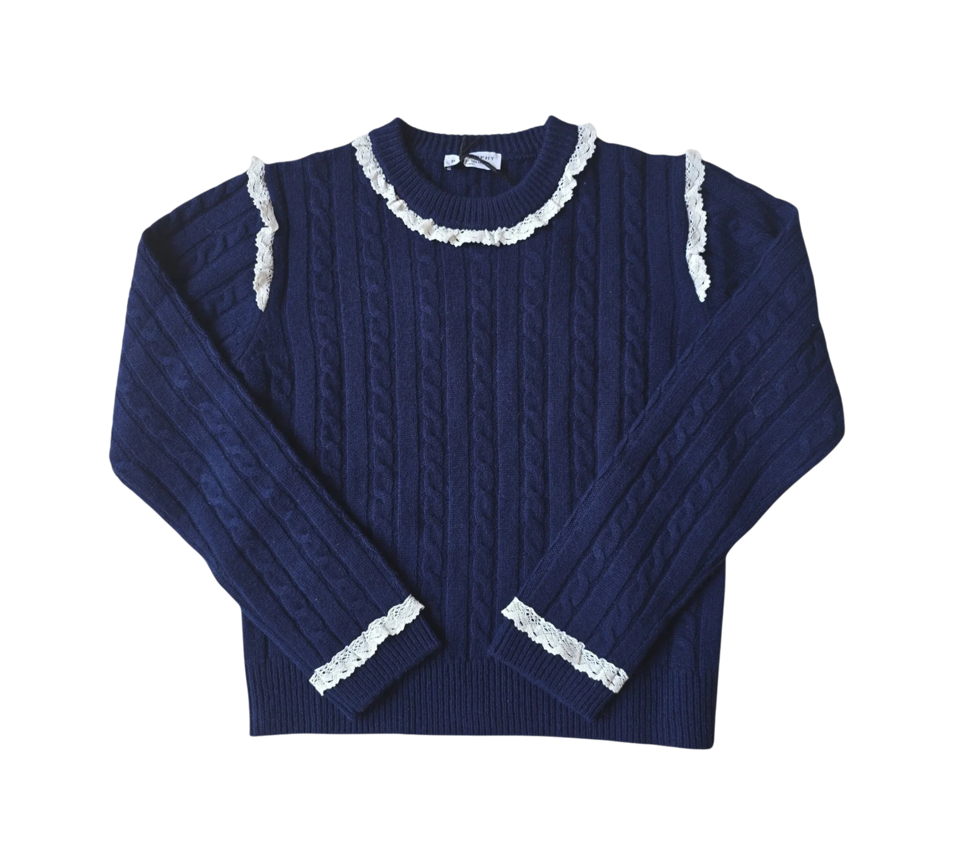 PHILOSOPHY LS CABLE KNIT SWEATER (10-14Y)