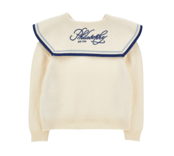 PHILOSOPHY SAILOR COLLAR SWEATER (10-14A) - Klade Children's Boutique