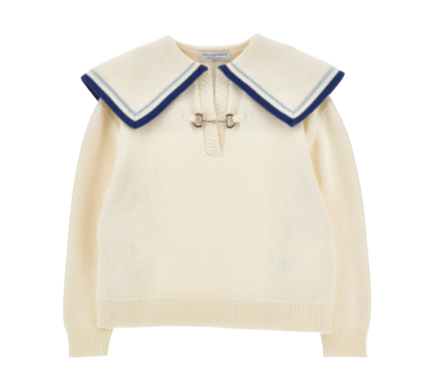 PHILOSOPHY SAILOR COLLAR SWEATER (10-14A) - Klade Children's Boutique