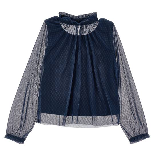 PHILOSOPHY LS TULLE BLOUSE (12-14A)