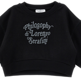 PHILOSOPHY SS CROP TEE W/LOGO(12-14A)
