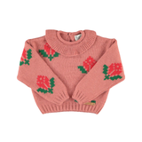 PIUPIUCHICK JACQUARD SWEATER W/COLLAR(3-14Y)
