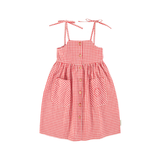 PIUPIUCHICK SHORT DRESS TIE UP STRAPS W/POCKETS(3-6Y)