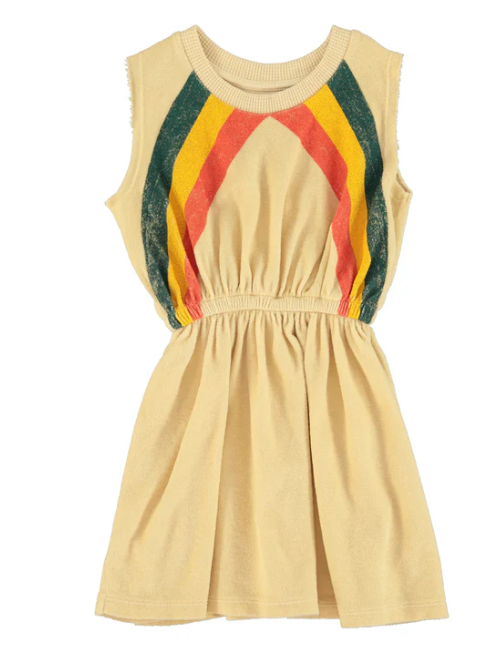 PIUPIUCHICK SORT DRESS W/STRIPES (3-6Y)