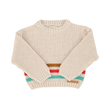 PIUPIUCHICK KNITTED STRIPES ON WAIST SWEATER (12M-10Y)