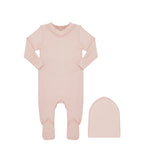 LITTLE PARNI V-NECK FOOTIE PAJAMAS (3M-18M)