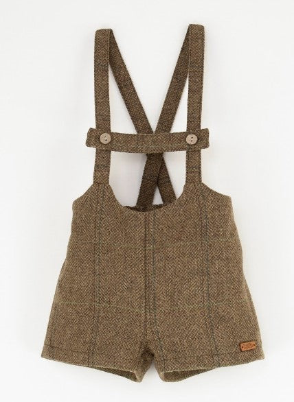POPELIN SHORT DUNGAREES W/STRAP(9M-4Y)