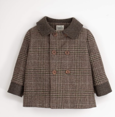 POPELIN WOOLLEN COAT W/COLLAR (18M-6Y)