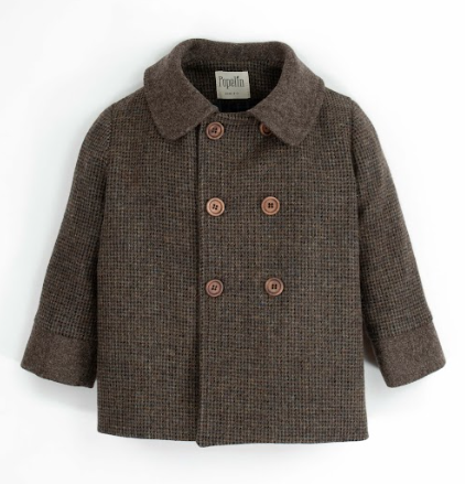 POPELIN WOOLLEN COAT W/COLLAR (18M-6Y)