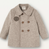 POPELIN WOOLLEN DOUBLE BREASTED COAT (18M-5Y)