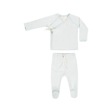 QUINCY MAE WRAP TOP & FOOTED PANTS(3-6M)