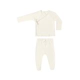 QUINCY MAE WRAP TOP & FOOTED PANTS(3-6M)
