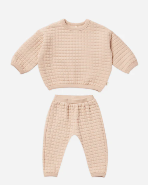 QUINCY MAE QUILTED SWEAT&PANT(3M-24M)