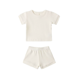QUINCY MAE WAFFLE SHORTIE SET (12M-3Y)