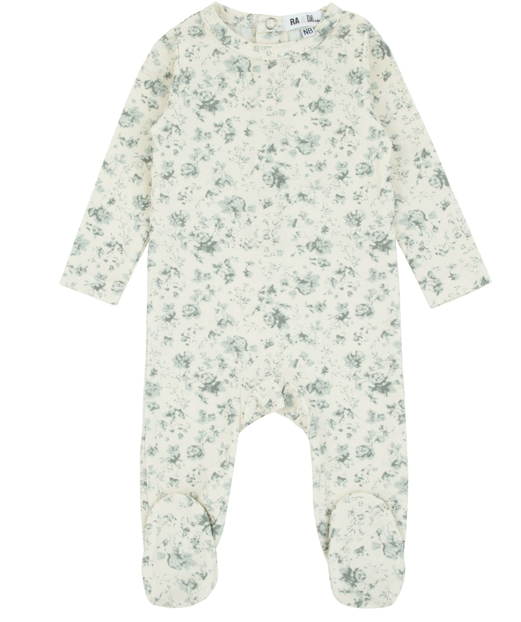 RA & DA ALL OVER FLORAL FOOTIE (3M-12M)