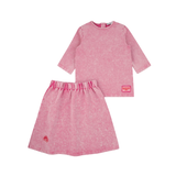 RA & DA ACID WASH PATCH SKIRT SET (2-10Y)