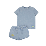 RA & DA ACID WASH PATCH SHORT SET (2-5Y)