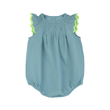 RA & DA EYELET SMOCKED ROMPER (6M-24M)