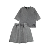 RA & DA ACID WASH PATCH SKIRT SET (2-10Y)