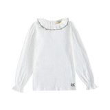 RETRO KID EMERY POINTELLE LS COLLARD TSHIRT (4-14Y)