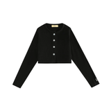 RETRO KID EMERY RIBBED CROPPED CARDIGAN (9-18Y)