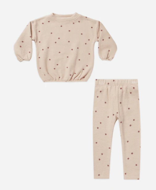 RYLEE AND CRU SPONGY KNIT SET WITH STARS(6-12M-2-3Y)