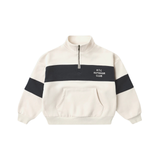 RYLEE & CRU PANEL STRIPE HALF ZIP TOP (2-11Y)