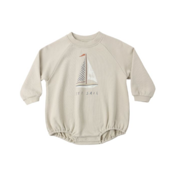 RYLEE & CRU CREWNECK ROMPER (6M-24M) - Klade Children's Boutique