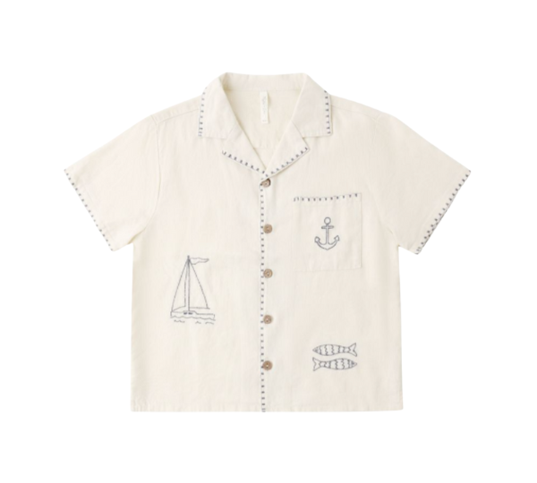 RYLEE & CRU LAPEL COLLAR SHIRT (2-9Y) - Klade Children's Boutique