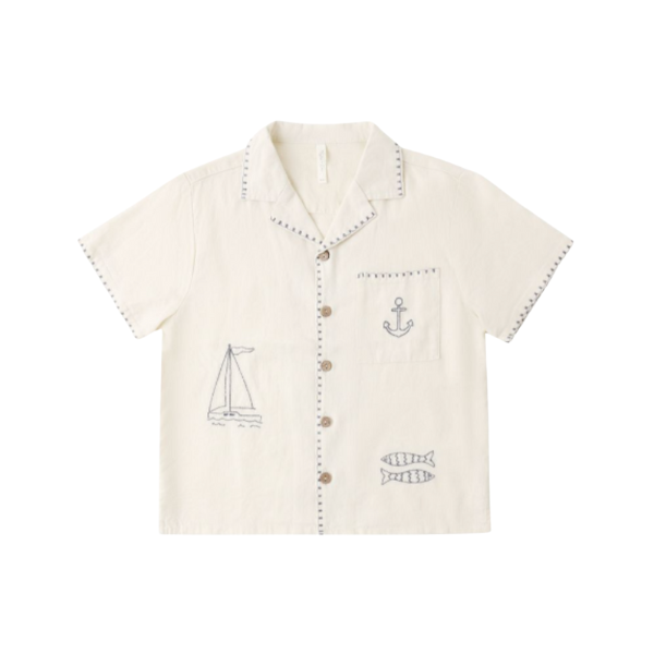 RYLEE & CRU LAPEL COLLAR SHIRT (2-9Y) - Klade Children's Boutique