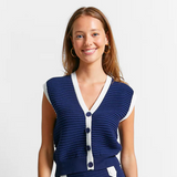 INDEE V NECK SLEEVELESS CARDIGAN (10-L)