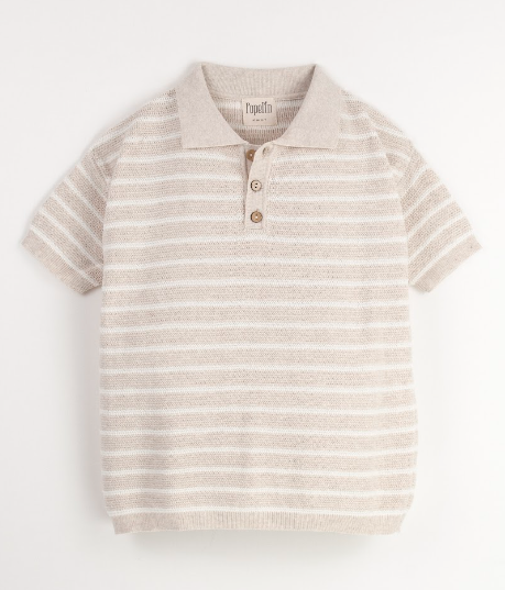 POPELIN STRIPED KNITTED TOP (2-9Y)