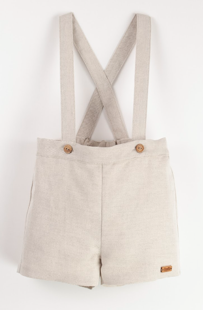 POPELIN DUNGAREES W/STRAPS (12M-4Y)