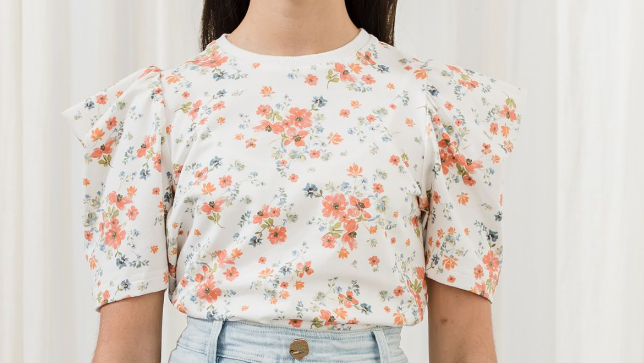 STEPH CORAL FLORAL SHIRT (4-16Y)